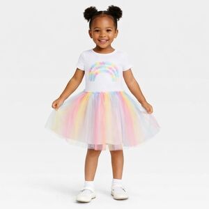 Epic Threads Rainbow Tulle Dress - Bright White